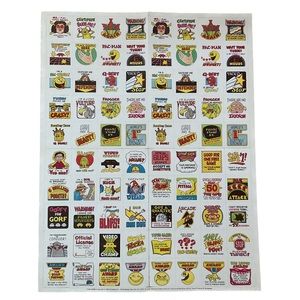 🍎 Vintage 1983 Scholastic Sheet of Video Arcade Game Mania Stickers Pac-man etc